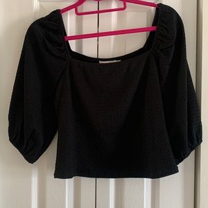LUSH black smock top - worn off or on shoulders